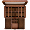 Rothwell 12 Slot Watch Box With Valet Drawer (Tan / Brown)