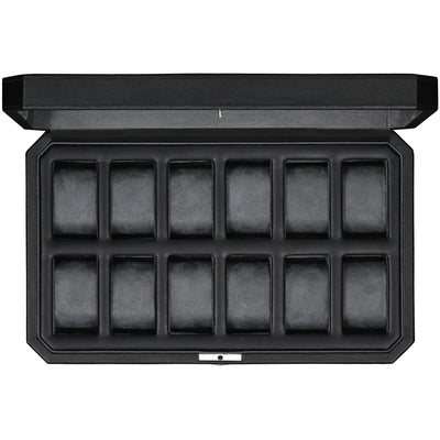 Rothwell 12 Slot Watch Box (Black / Grey)