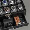 Rothwell 10 Slot Watch Box With Drawer (Black / Grey)