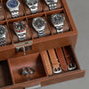 Rothwell 10 Slot Watch Box With Drawer (Tan / Brown)