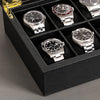 Rothwell 10 Slot Watch Box (Black / Black)