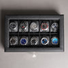 Rothwell 10 Slot Watch Box (Black / Grey)