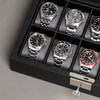 Rothwell 10 Slot Watch Box (Black / Grey)