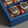 Rothwell 10 Slot Watch Box (Blue / Tan)