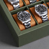 Rothwell 10 Slot Watch Box (Green / Tan)