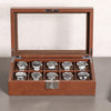 Rothwell 10 Slot Watch Box (Tan / Brown)