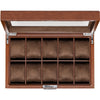 Rothwell 10 Slot Watch Box (Tan / Brown)