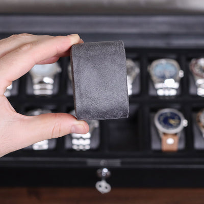 Rothwell 12 Slot Watch Box (Black / Grey)