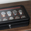 Rothwell 12 Slot Watch Box (Black / Red)