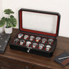 Rothwell 12 Slot Watch Box (Black / Red)