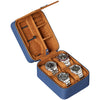 Rothwell 5 Watch Travel Case (Blue / Tan)