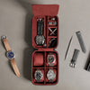 Rothwell 5 Watch Travel Case (Black / Red)