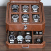 Rothwell 6 Slot Watch Box With Valet Drawer (Tan / Brown)