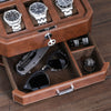 Rothwell 6 Slot Watch Box With Valet Drawer (Tan / Brown)